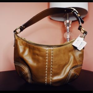 Coach small leather hobo shoulder bag